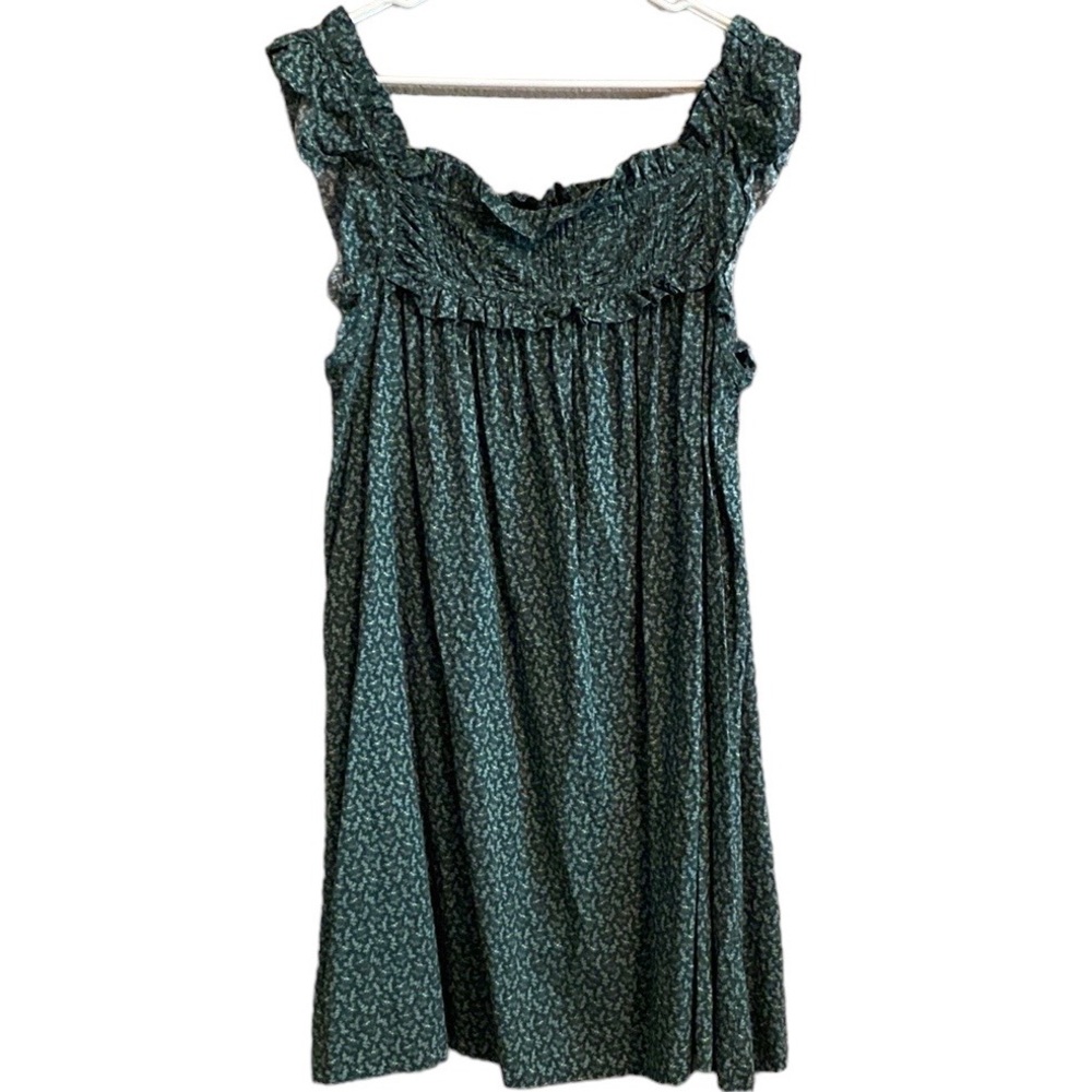 Doen Serene dress in Evergreen winter ditsy XXL